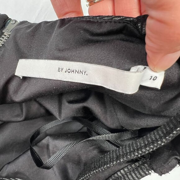 By johnny. Australia Star Scatter Slip Dress Midi Stretch Black US 6 - Picture 3 of 16